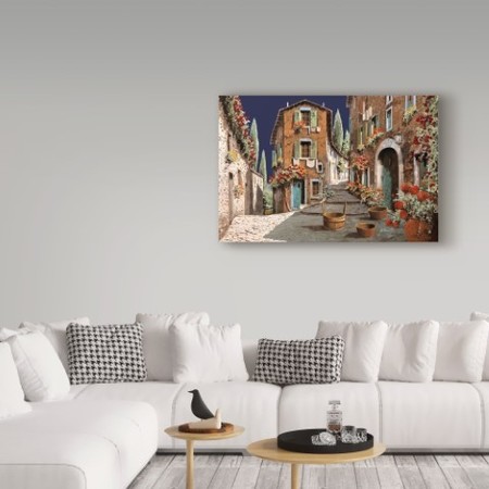 Trademark Fine Art Guido Borelli 'Due Strade al Mattino' Canvas Art, 30x47 ALI34175-C3047GG